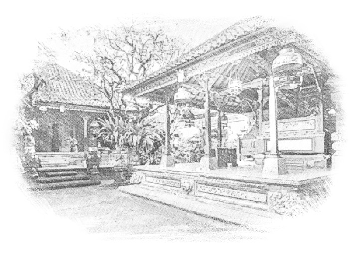 Sketsa Rumah Adat Bali