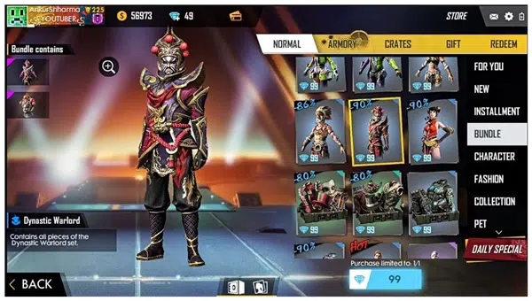 Tool Skin FF dan Cara Pasangnya