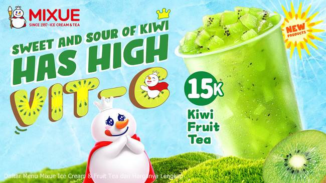 Daftar Menu Mixue Ice Cream & Fruit Tea dan Harganya Lengkap