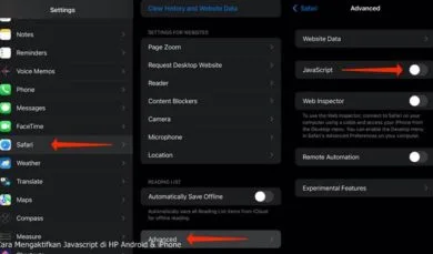 Cara Mengaktifkan Javascript di HP Android & iPhone