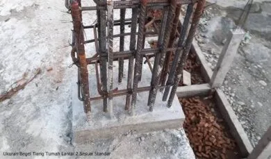 Ukuran Begel Tiang Tumah Lantai 2 Sesuai Standar
