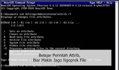 Belajar Perintah Attrib, Biar Makin Jago Ngoprek File