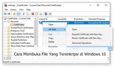 Cara Membuka File Yang Terenkripsi di Windows 10