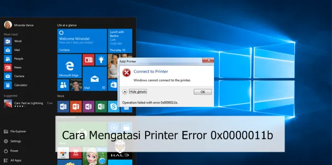 Cara Mengatasi Printer Error 0x0000011b