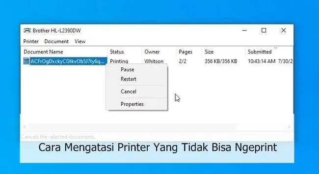 Cara Mengatasi Printer Yang Tidak Bisa Ngeprint