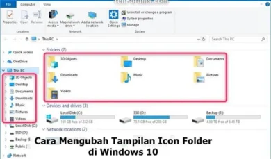 Cara Mengubah Tampilan Icon Folder di Windows 10