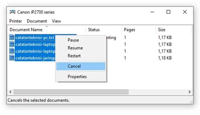 Cara Menghapus Antrian Printer Windows 10